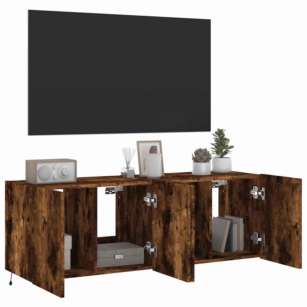 Zidni TV ormarići LED 2 kom boja hrasta 60x35x41 cm