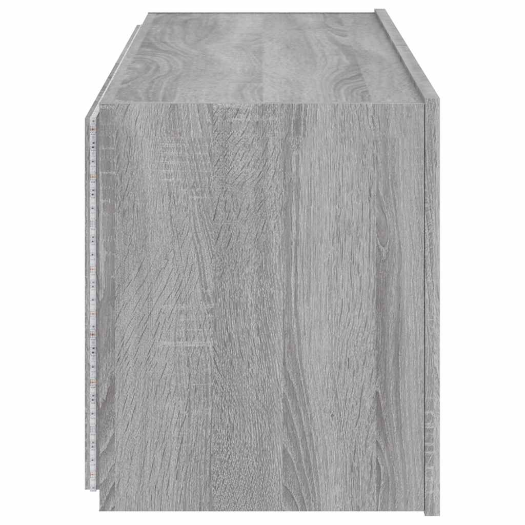 Zidni TV ormarići LED 2 kom siva boja hrasta 60x35x41 cm