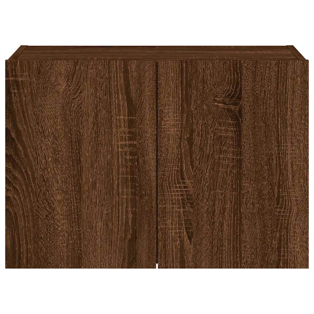 Zidni TV ormarić s LED svjetlima boja hrasta 60x35x41 cm