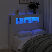 LED uzglavlje bijelo 120x18,5x103,5 cm konstruirano drvo