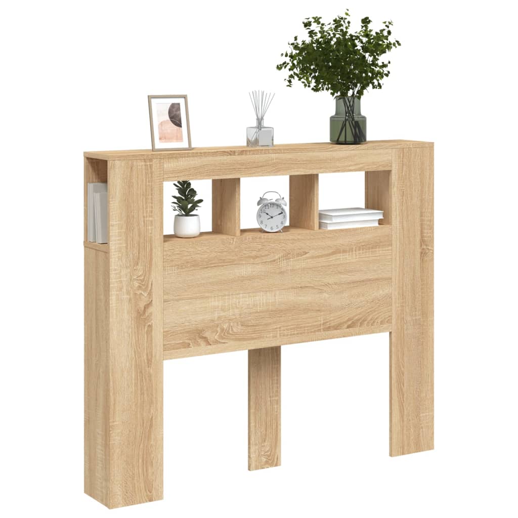 LED uzglavlje boja hrasta sonome 120x18,5x103,5 cm