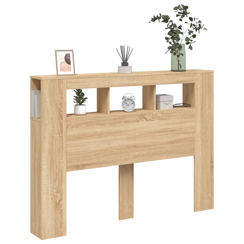 LED uzglavlje boja hrasta sonome 140x18,5x103,5 cm