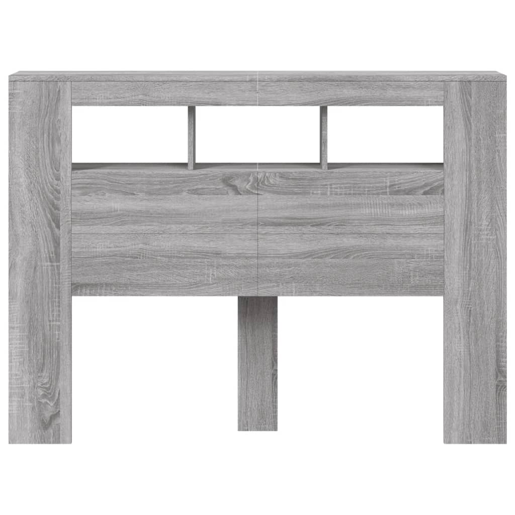 LED uzglavlje boja hrasta 140x18,5x103,5 cm konstruirano drvo
