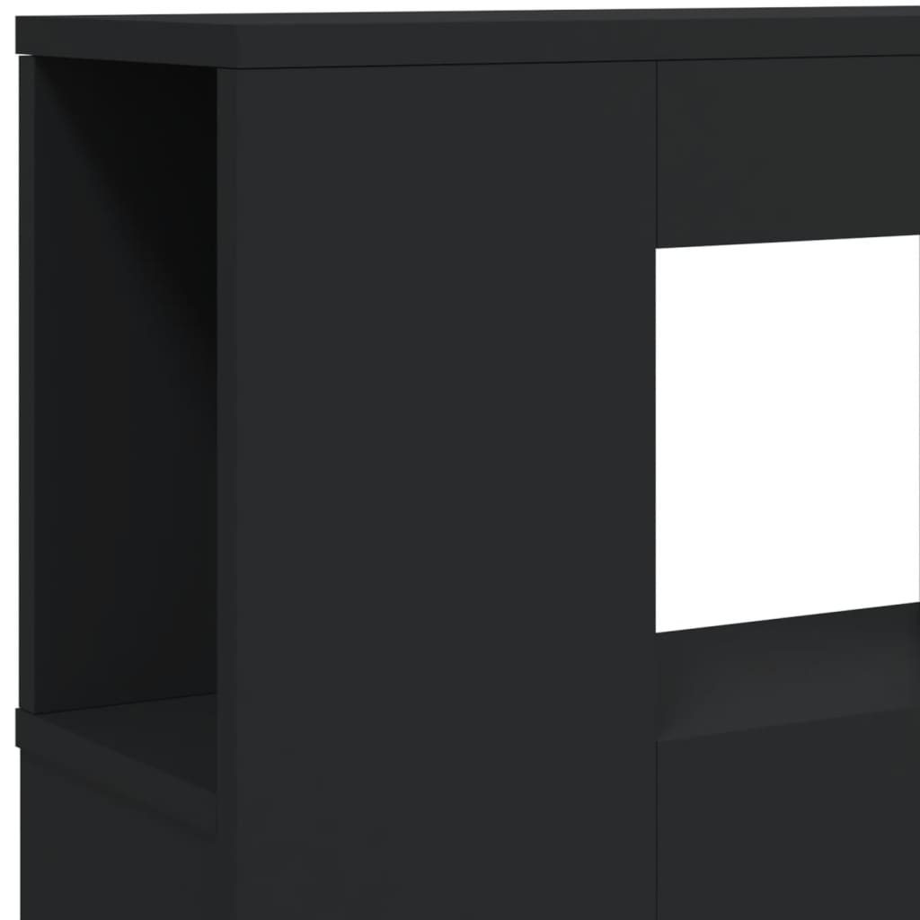 LED uzglavlje crno 160x18,5x103,5 cm konstruirano drvo