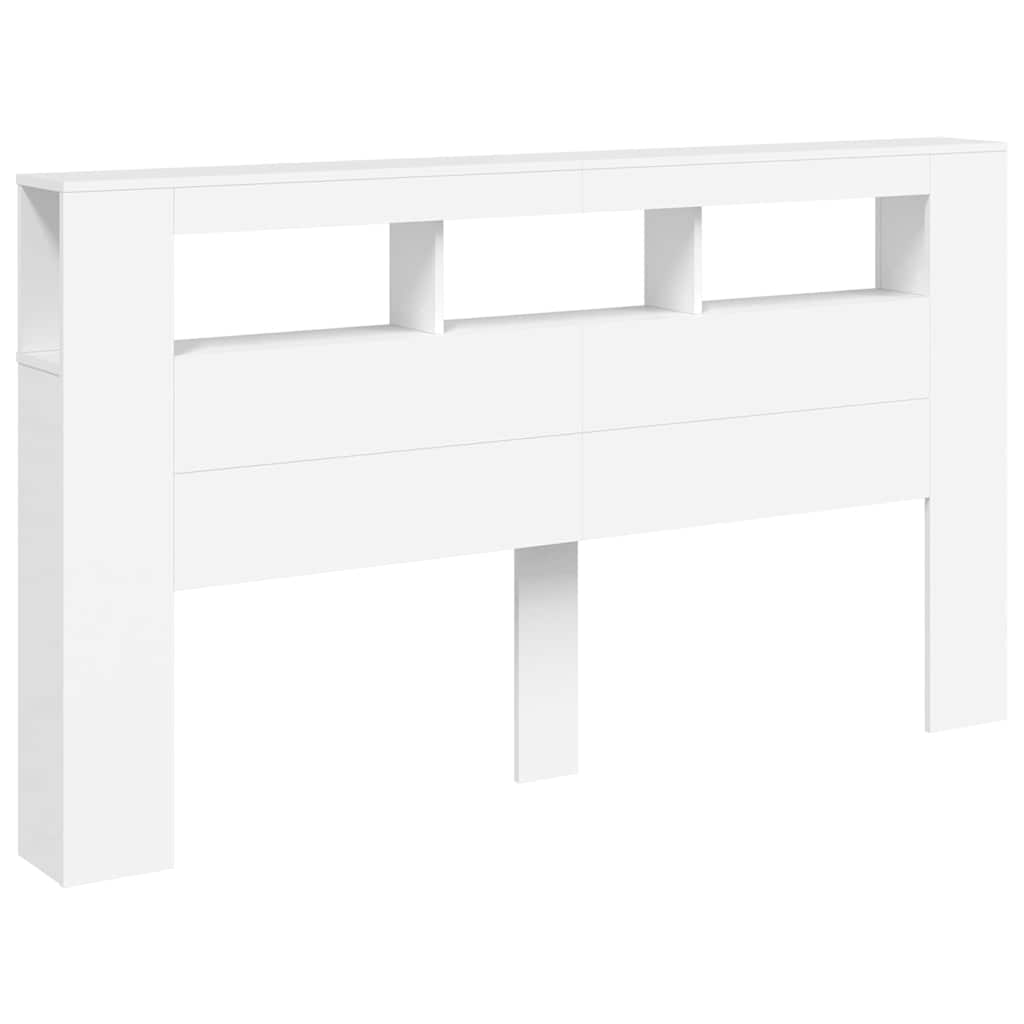 LED uzglavlje bijelo 180x18,5x103,5 cm konstruirano drvo