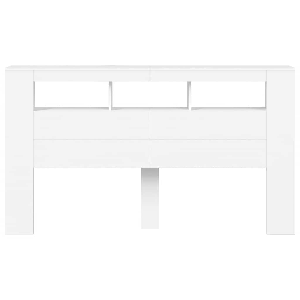 LED uzglavlje bijelo 180x18,5x103,5 cm konstruirano drvo