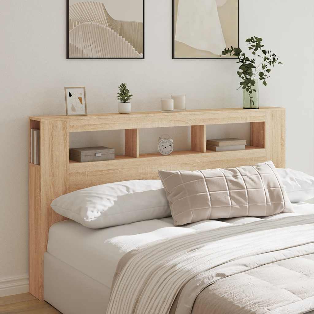 LED uzglavlje boja hrasta sonome 180x18,5x103,5 cm