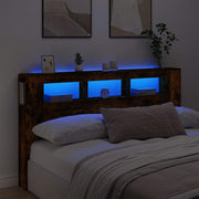 LED uzglavlje boja dimljenog hrasta 180x18,5x103,5 cm