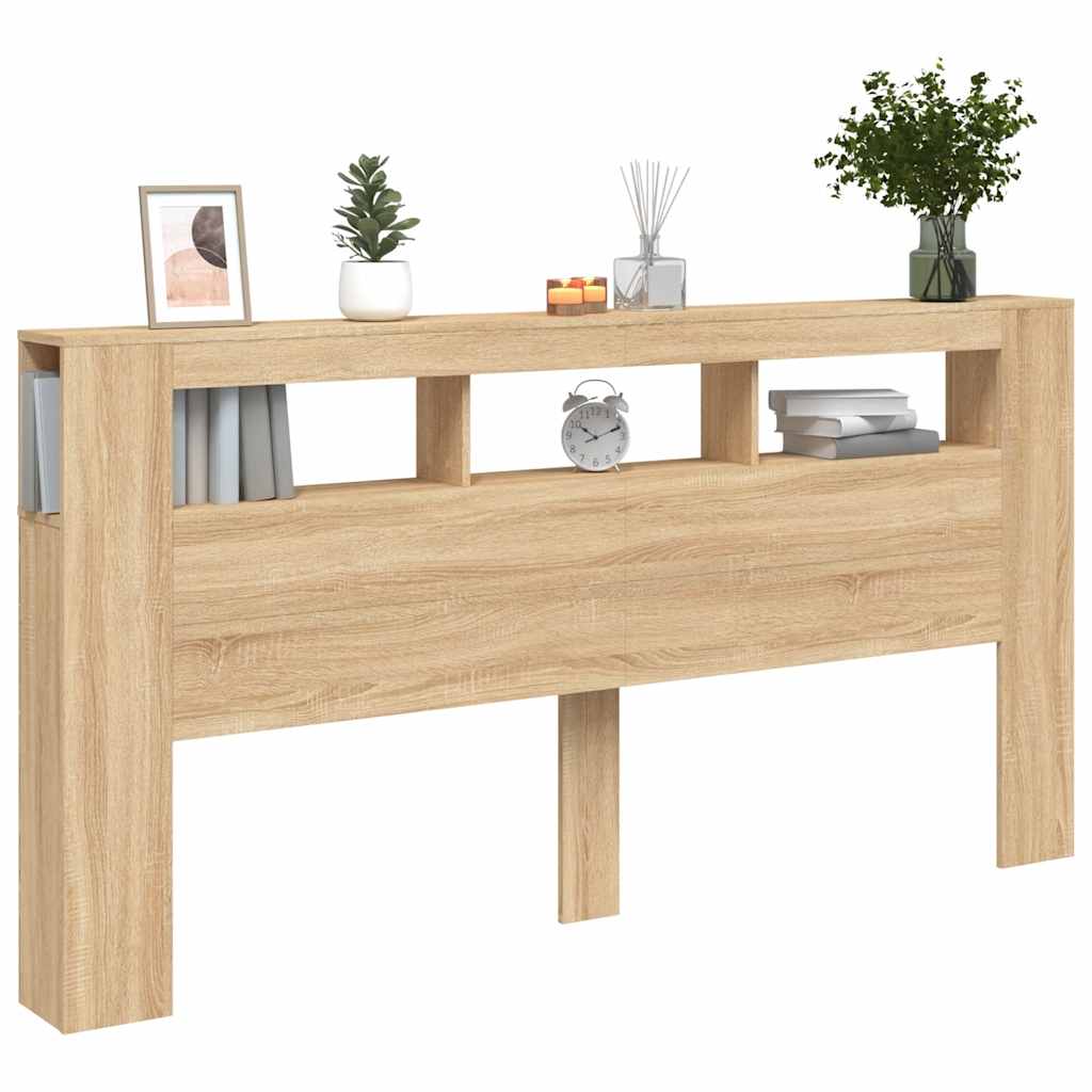 LED uzglavlje boja hrasta sonome 200x18,5x103,5 cm