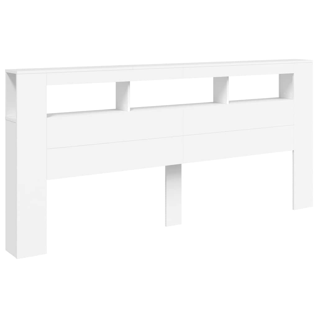 LED uzglavlje bijelo 220x18,5x103,5 cm konstruirano drvo
