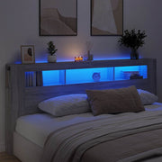LED uzglavlje boja hrasta 220x18,5x103,5 cm konstruirano drvo