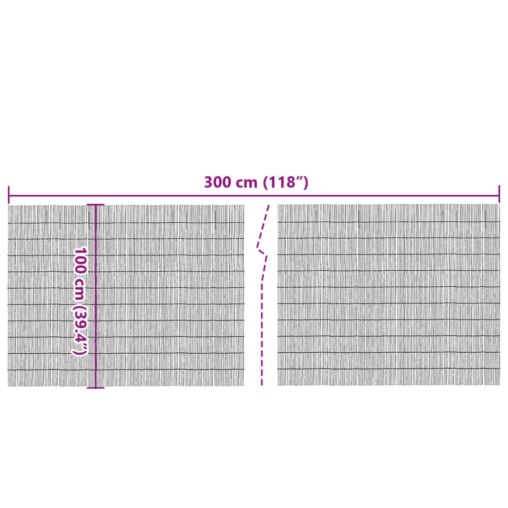 Vrtna ograda 300x100 cm od trske