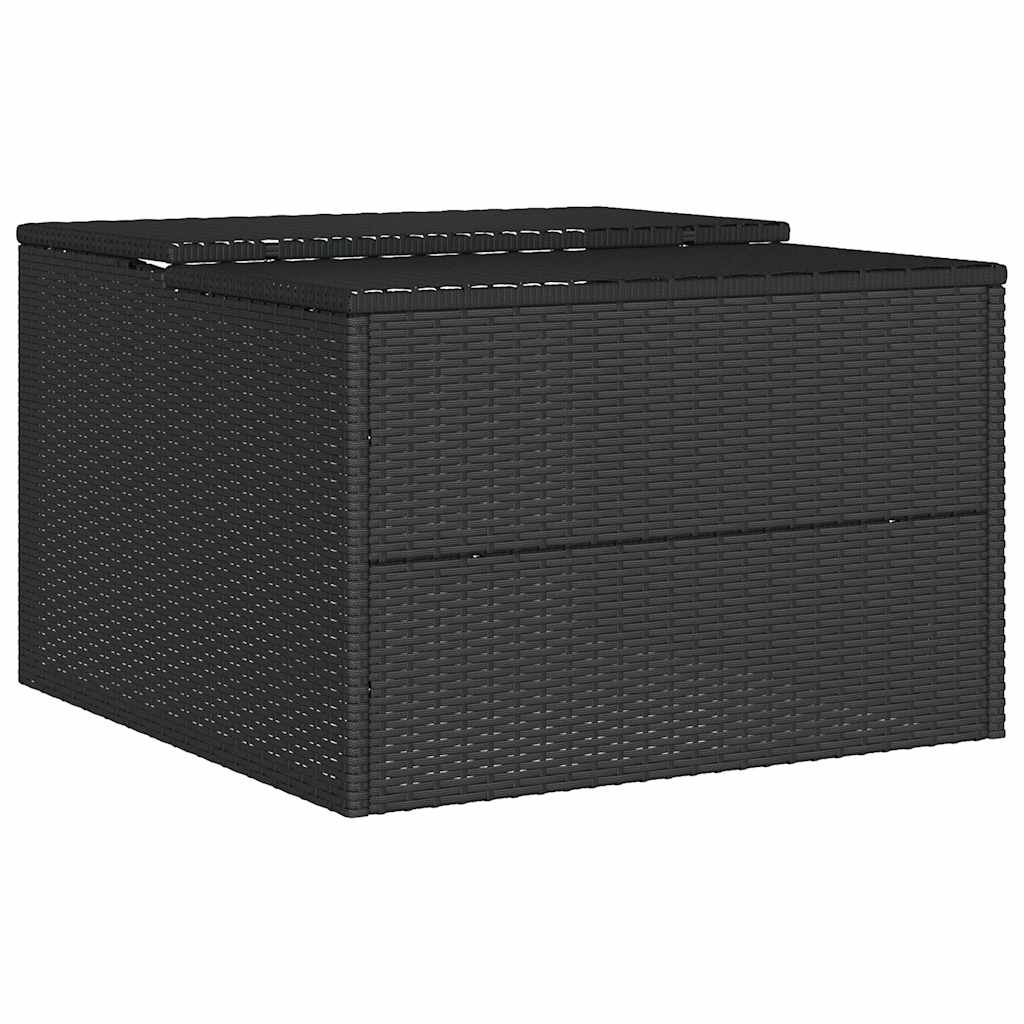 Garaža za robotsku kosilicu crna 86x90x52/57 cm od poliratana