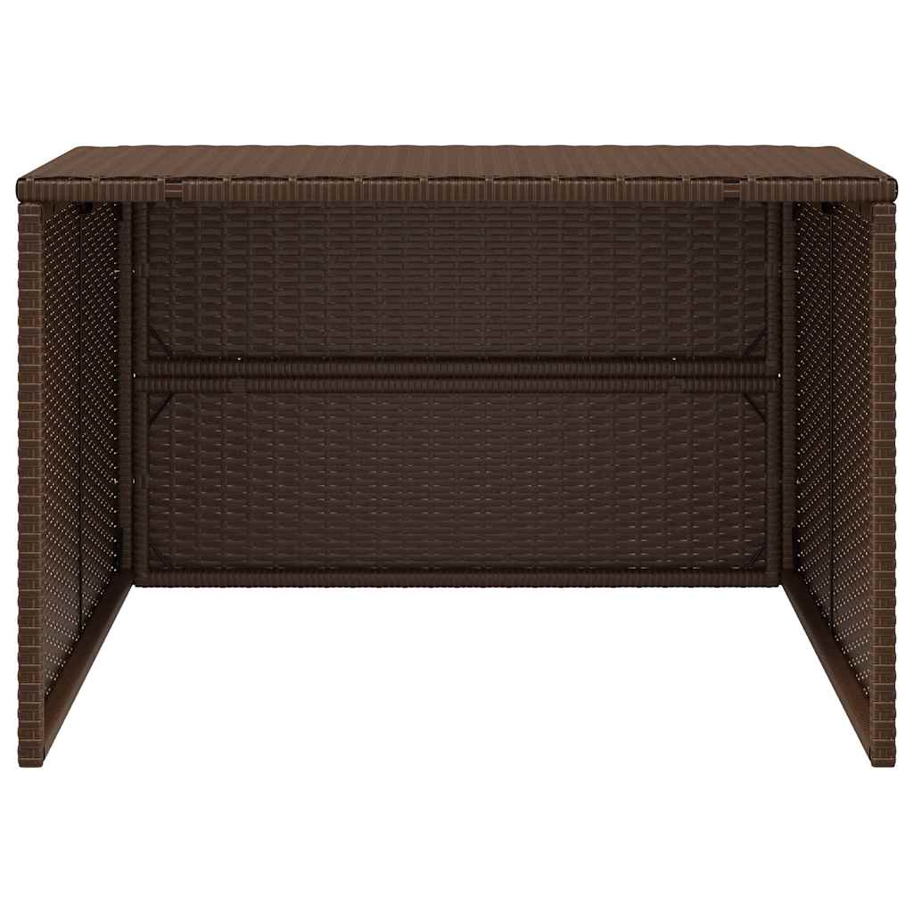 Garaža za robotsku kosilicu smeđa 86x90x52/57 cm od poliratana
