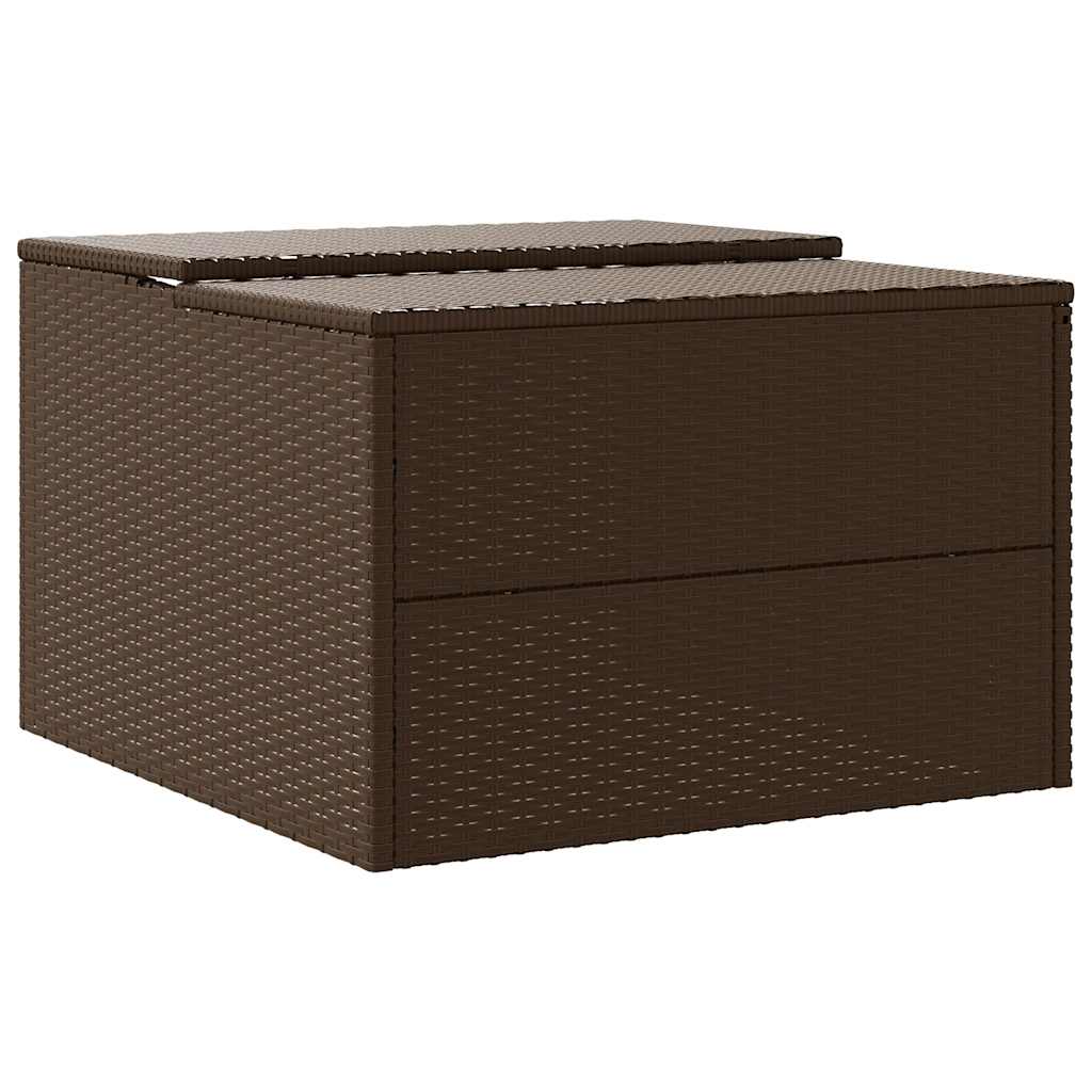 Garaža za robotsku kosilicu smeđa 86x90x52/57 cm od poliratana