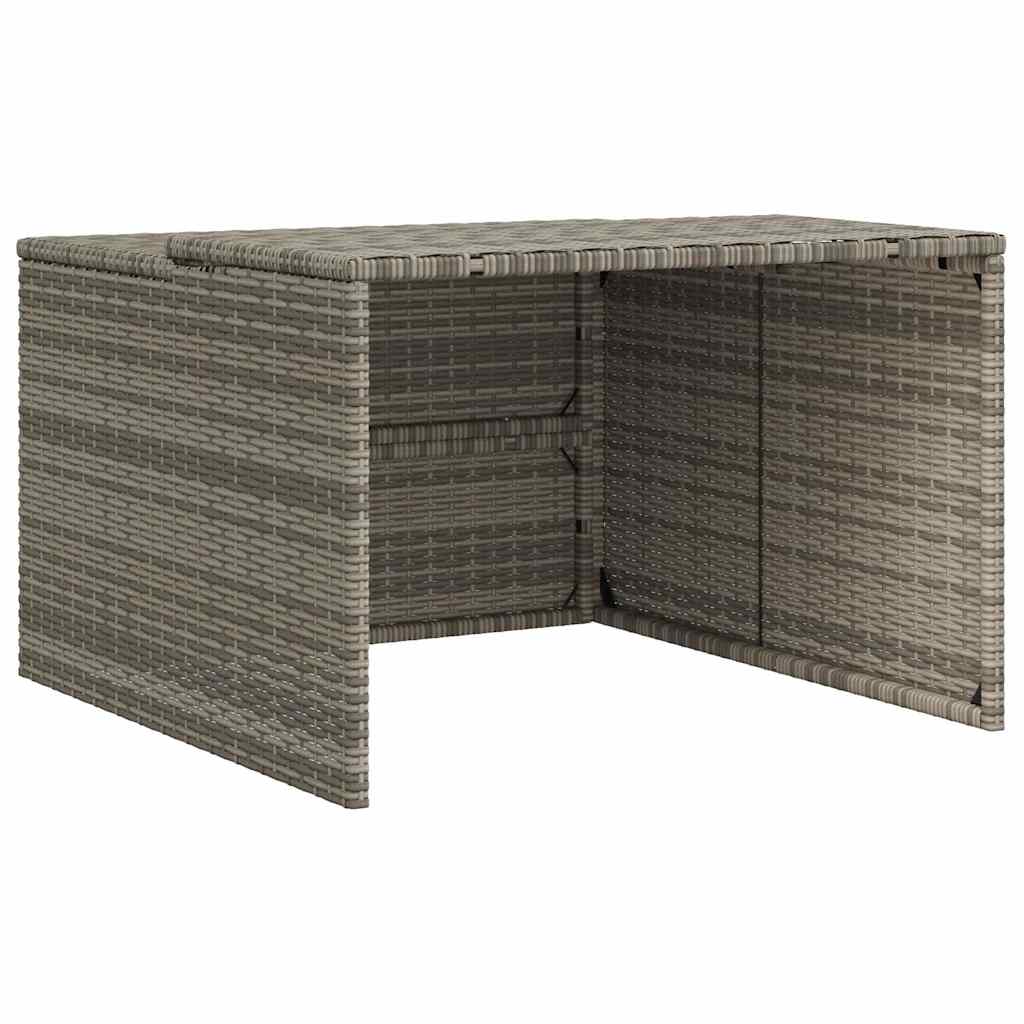 Garaža za robotsku kosilicu siva 86x90x52/57 cm od poliratana