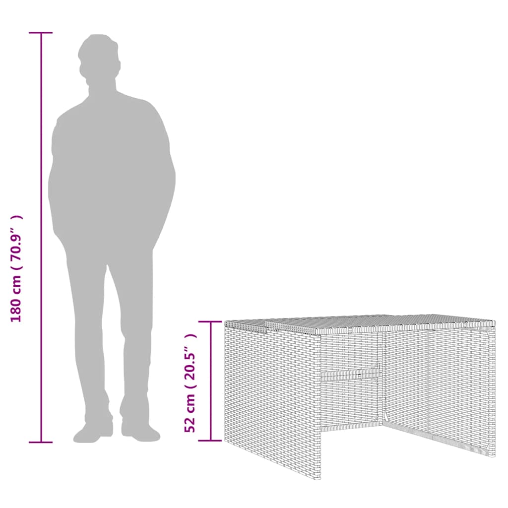 Garaža za robotsku kosilicu bež 86x90x52/57 cm od poliratana