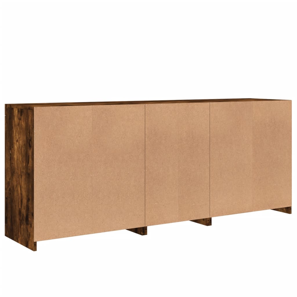 Komoda s LED svjetlima boja dimljenog hrasta 162 x 37x 67 cm