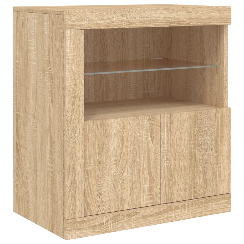 Komoda s LED svjetlima boja hrasta sonome 181,5x37x67 cm