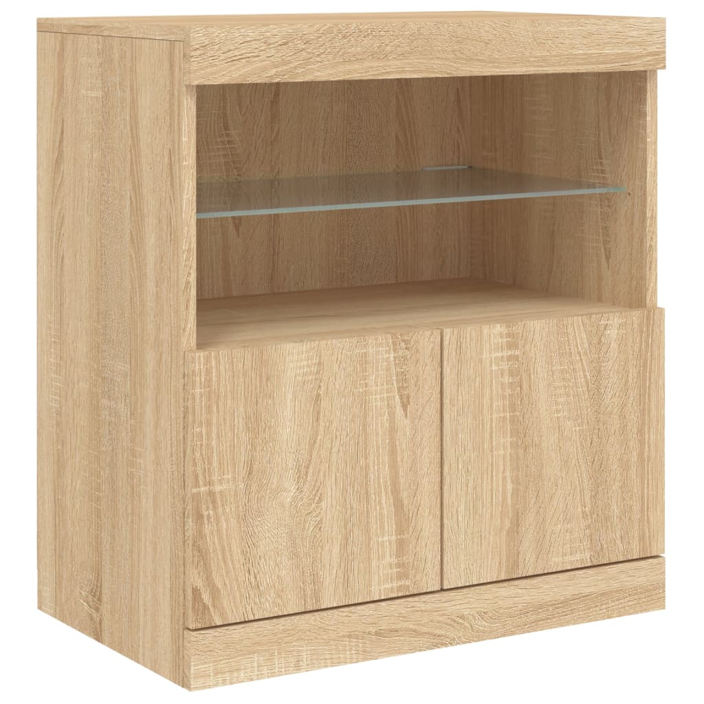 Komoda s LED svjetlima boja hrasta sonome 181,5x37x67 cm