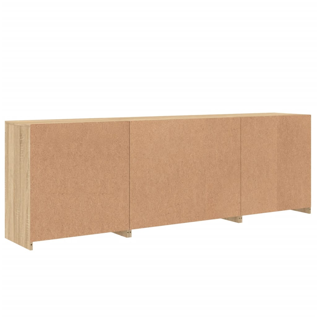 Komoda s LED svjetlima boja hrasta sonome 202x37x67 cm