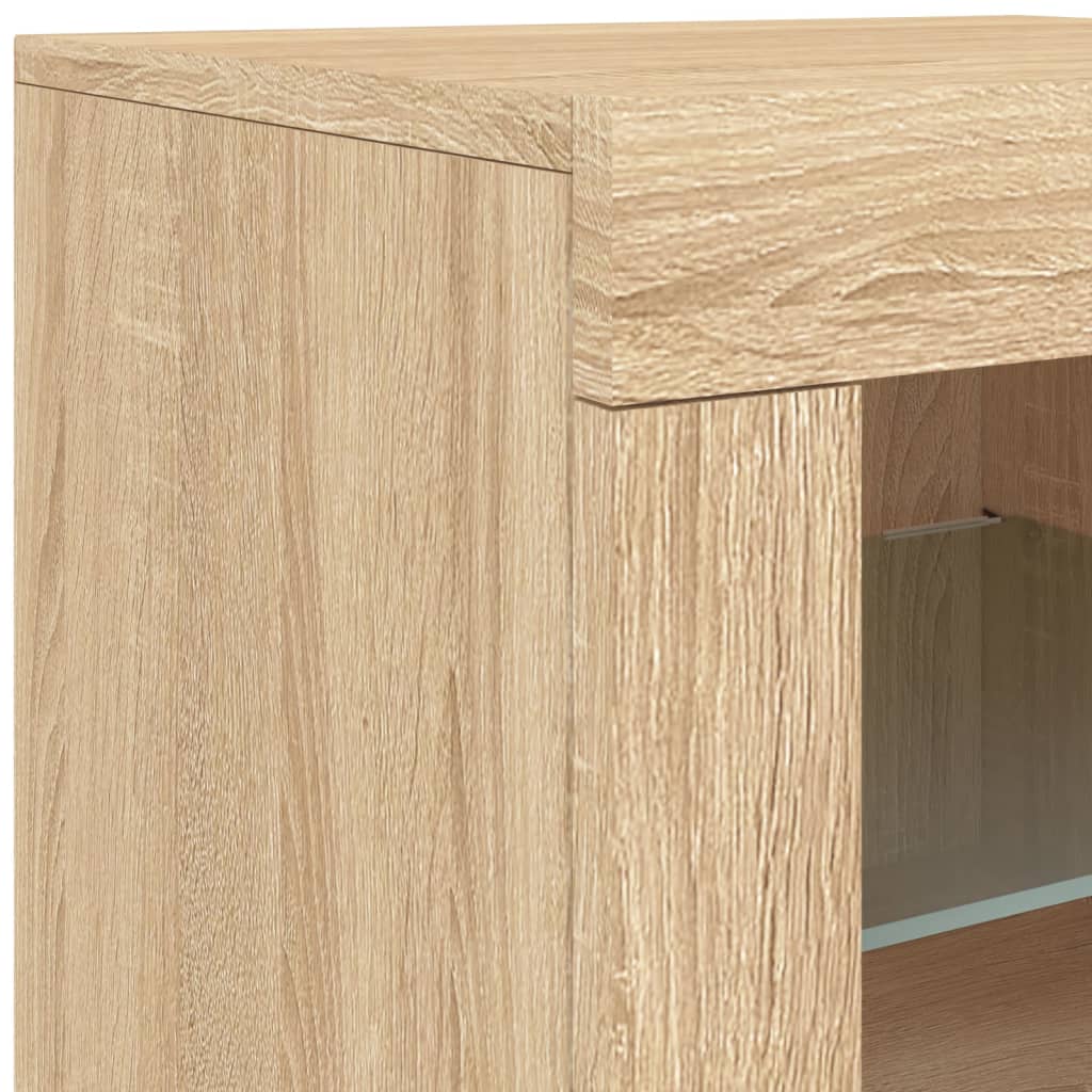Komoda s LED svjetlima boja hrasta sonome 202x37x67 cm