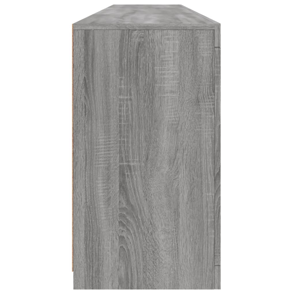 Komoda s LED svjetlima boja sivog hrasta 202x37x67 cm