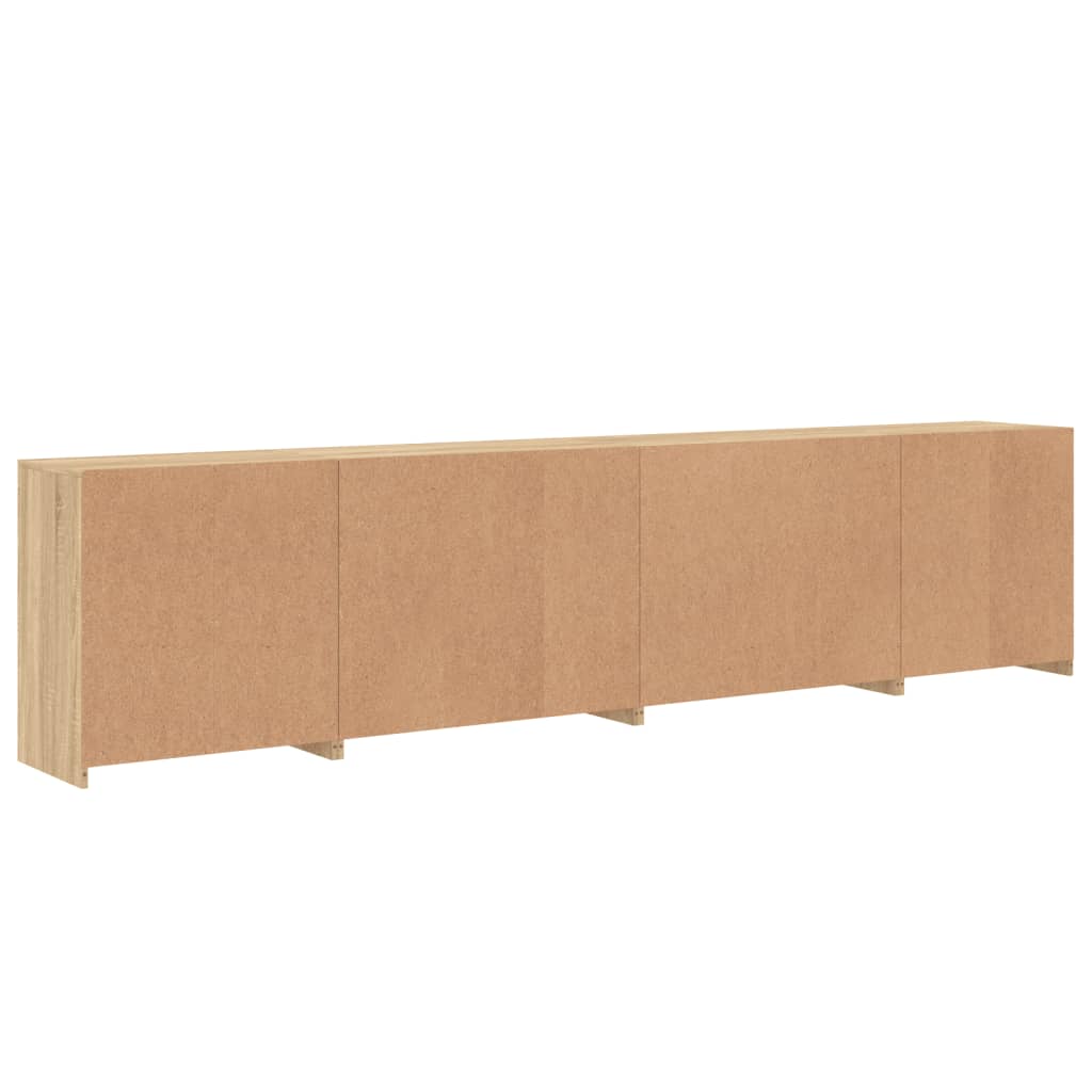 Komoda s LED svjetlima boja hrasta sonome 283x37x67 cm