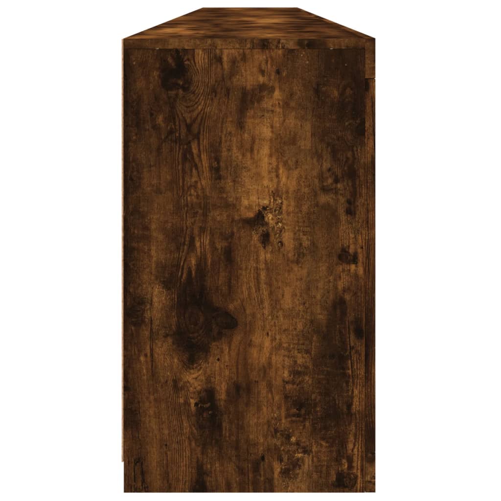 Komoda s LED svjetlima boja dimljenog hrasta 283x37x67 cm
