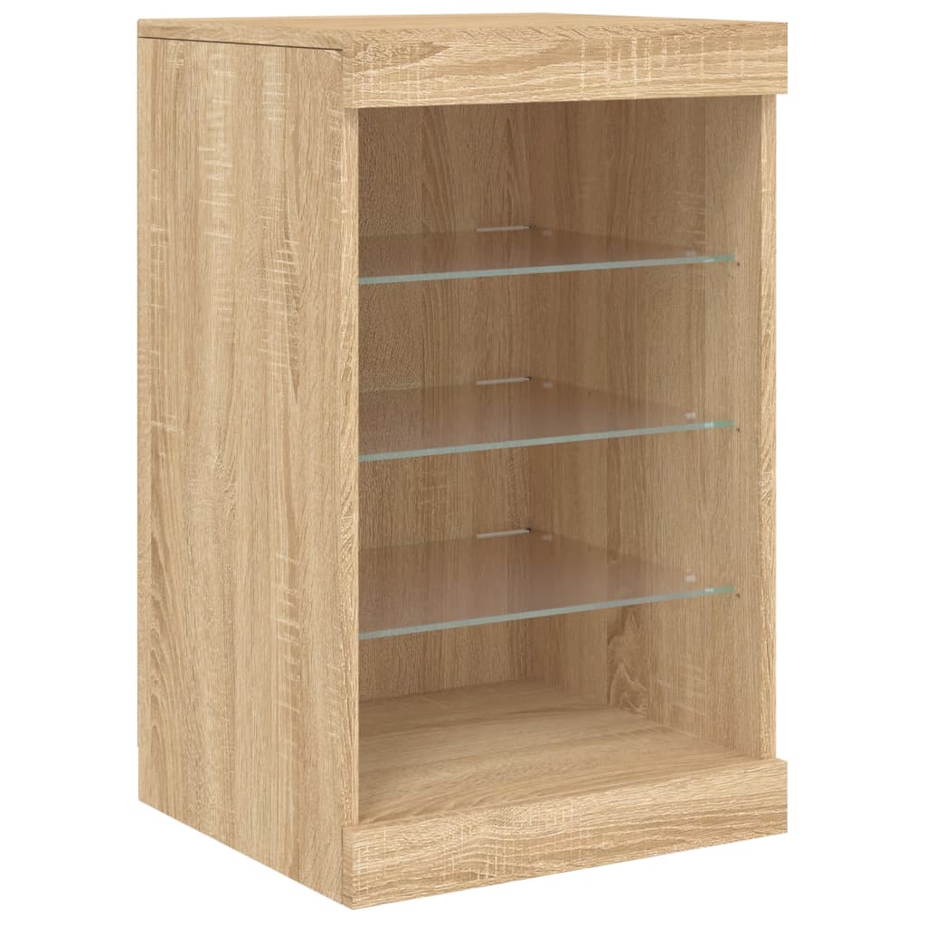 Komoda s LED svjetlima boja hrasta sonome 162 x 37 x 67 cm