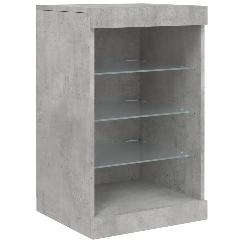 Komoda s LED svjetlima siva boja betona 162 x 37 x 67 cm