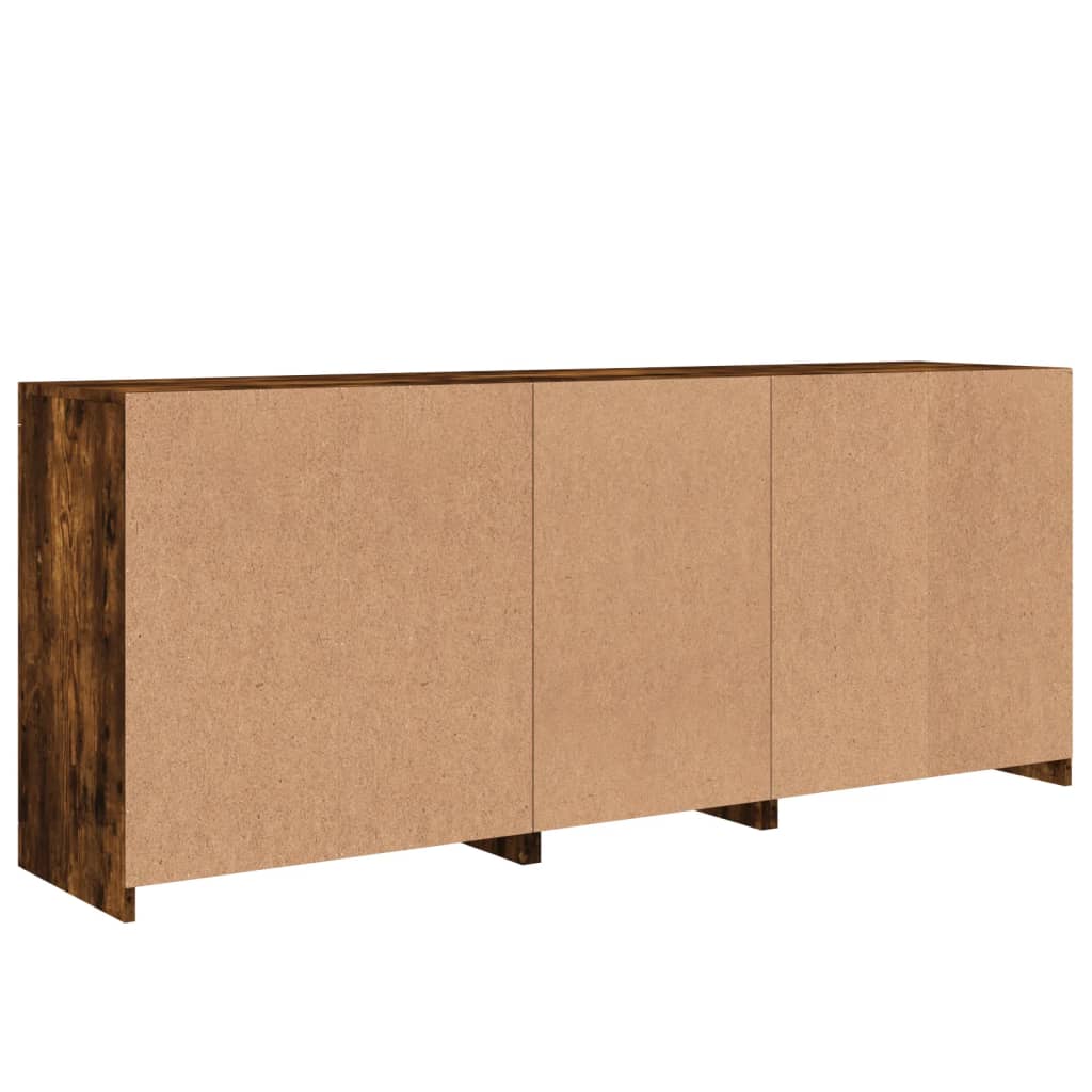 Komoda s LED svjetlima boja dimljenog hrasta 162 x 37x 67 cm