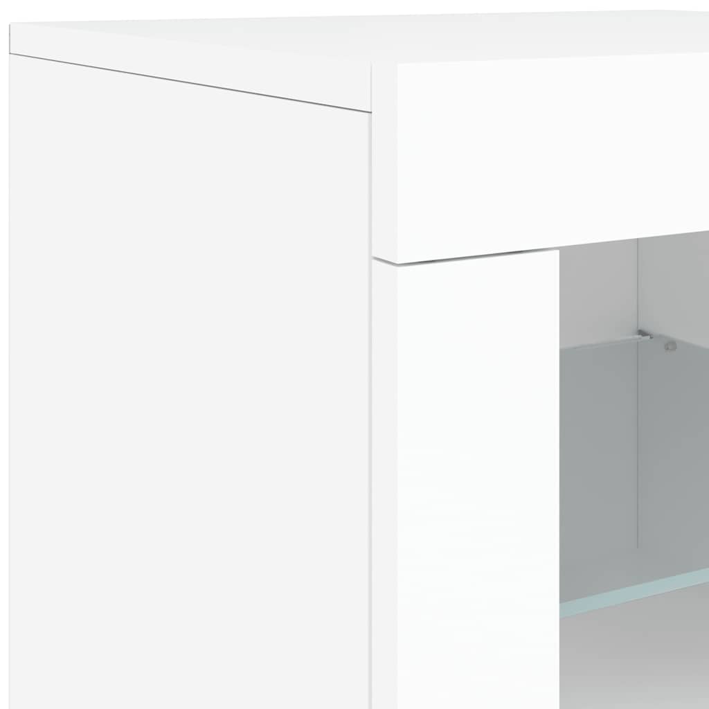 Komoda s LED svjetlima bijela 181,5x37x67 cm