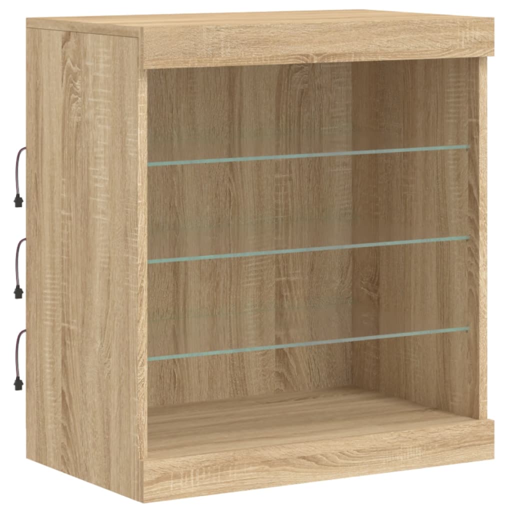 Komoda s LED svjetlima boja hrasta sonome 181,5x37x67 cm