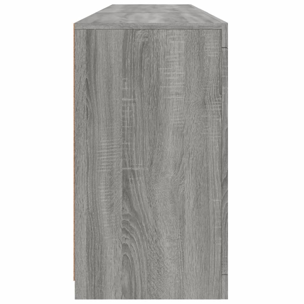 Komoda s LED svjetlima boja sivog hrasta 181,5x37x67 cm
