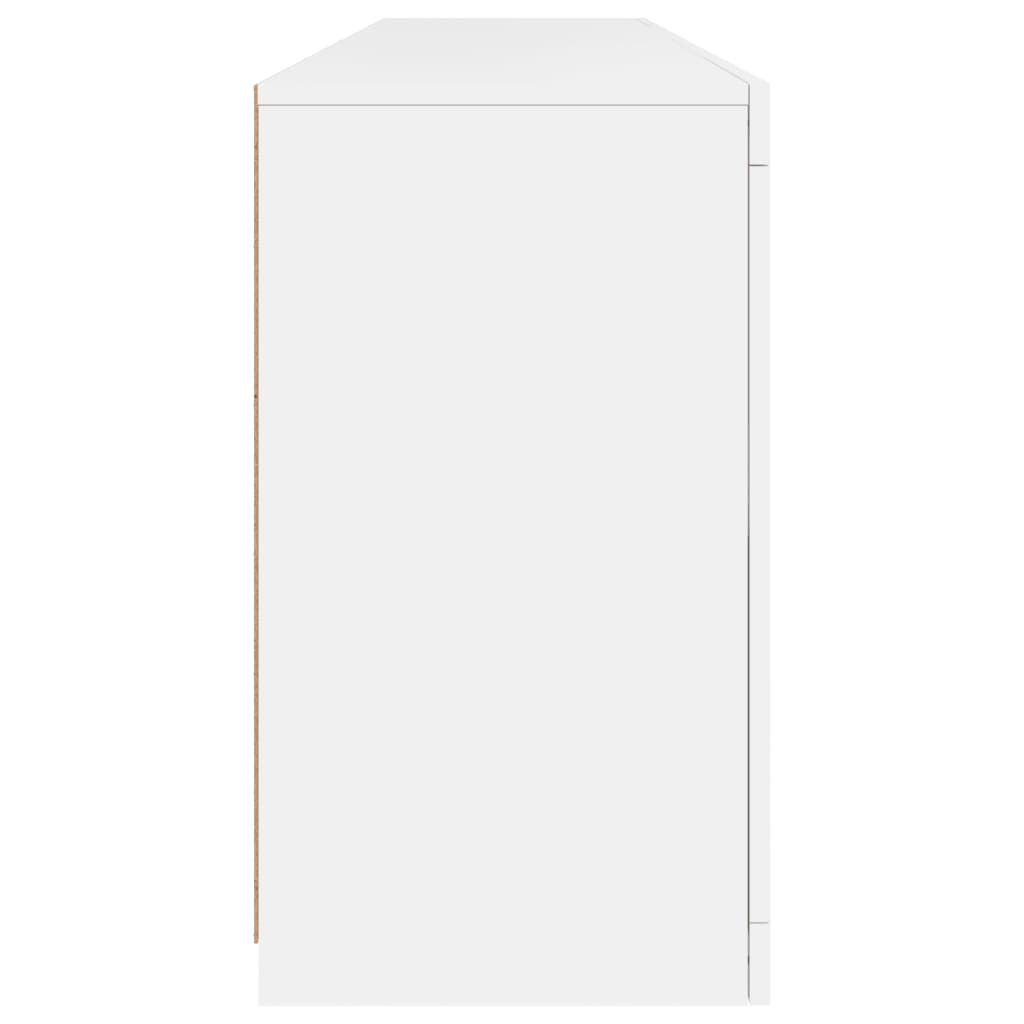 Komoda s LED svjetlima bijela 164 x 37 x 67 cm