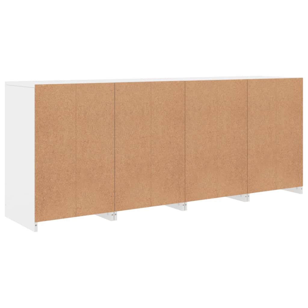Komoda s LED svjetlima bijela 164 x 37 x 67 cm