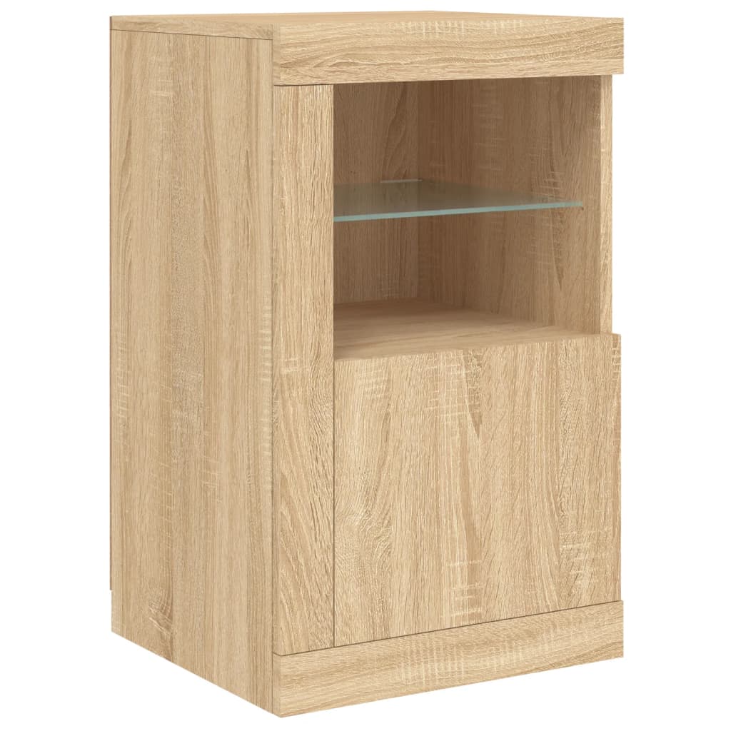 Komoda s LED svjetlima boja hrasta sonome 164 x 37 x 67 cm