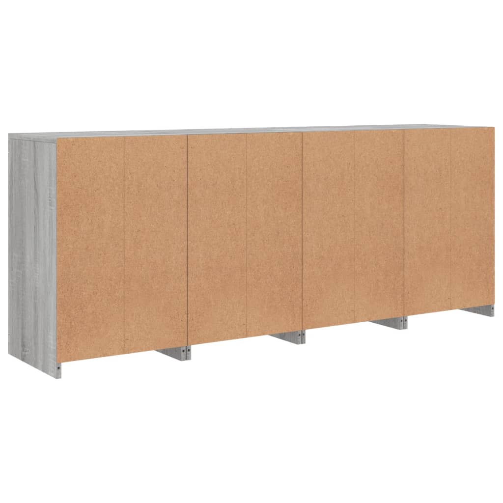 Komoda s LED svjetlima boja sivog hrasta 164 x 37 x 67 cm