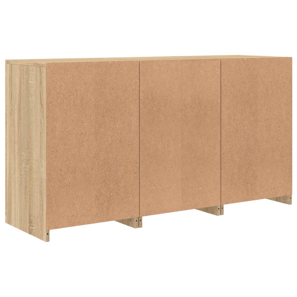 Komoda s LED svjetlima boja hrasta sonome 123x37x67 cm