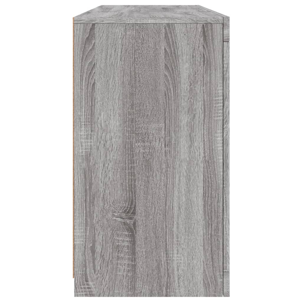 Komoda s LED svjetlima boja sivog hrasta 142,5x37x67 cm