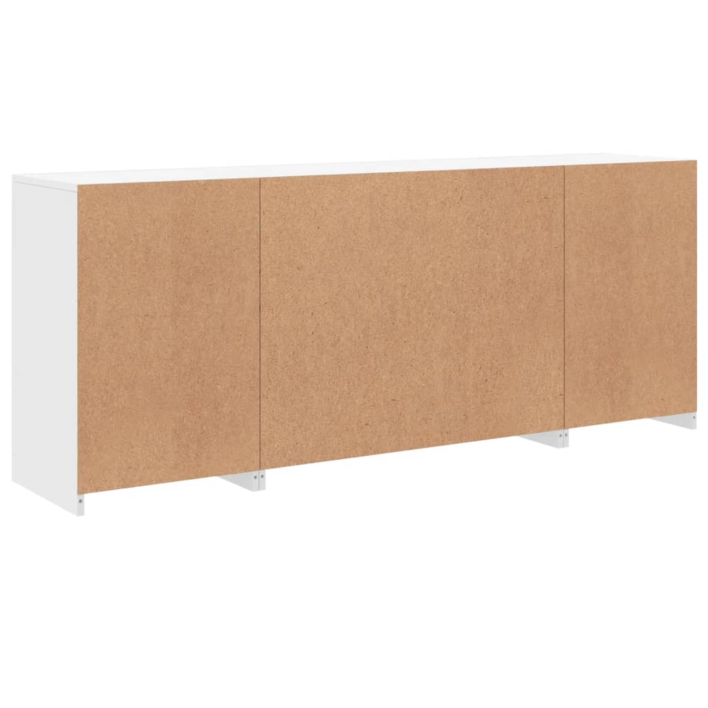 Komoda s LED svjetlima bijela 163 x 37 x 67 cm