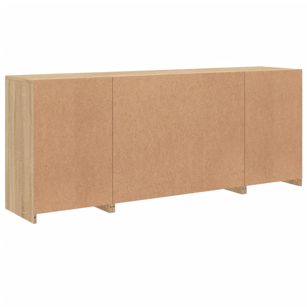 Komoda s LED svjetlima boja hrasta sonome 163x37x67 cm