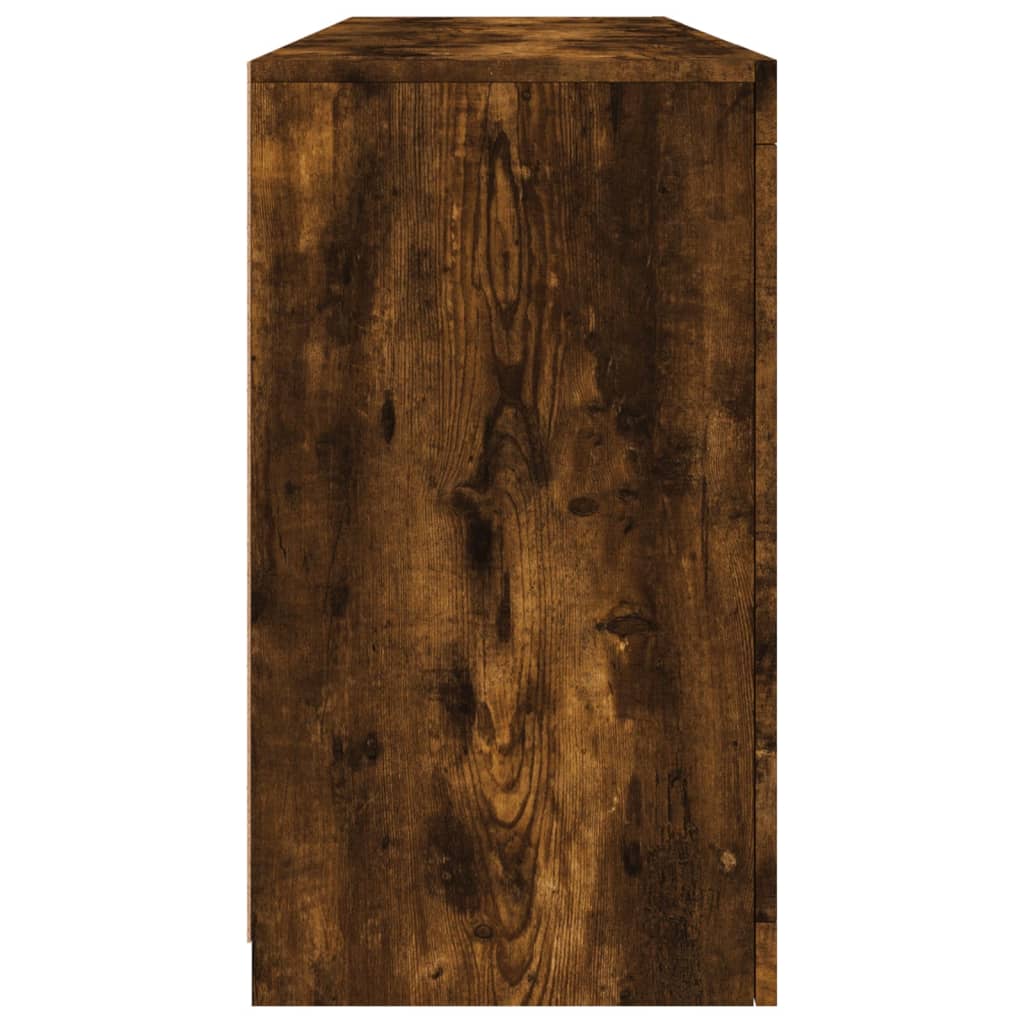 Komoda s LED svjetlima boja dimljenog hrasta 163x37x67 cm