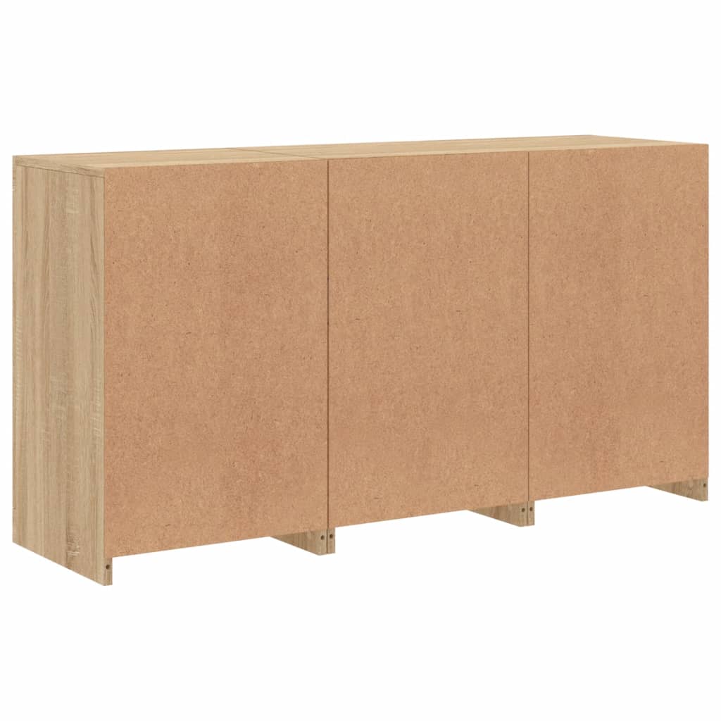 Komoda s LED svjetlima boja hrasta sonome 123x37x67 cm