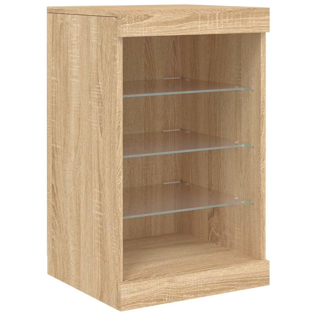Komoda s LED svjetlima boja hrasta sonome 123x37x67 cm