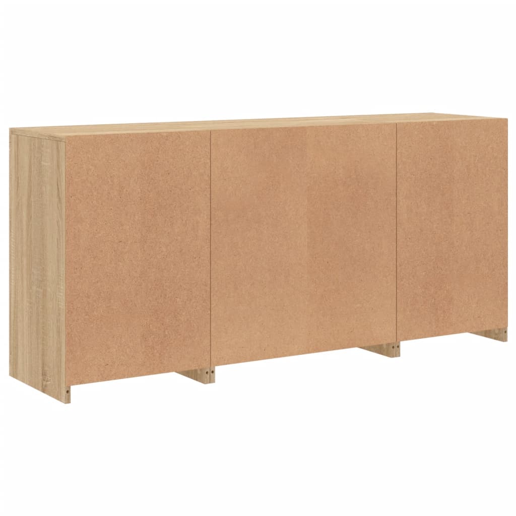 Komoda s LED svjetlima boja hrasta sonome 142,5x37x67 cm