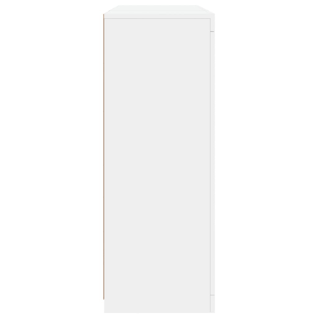 Komode s LED svjetlima 3 kom bijele od konstruiranog drva