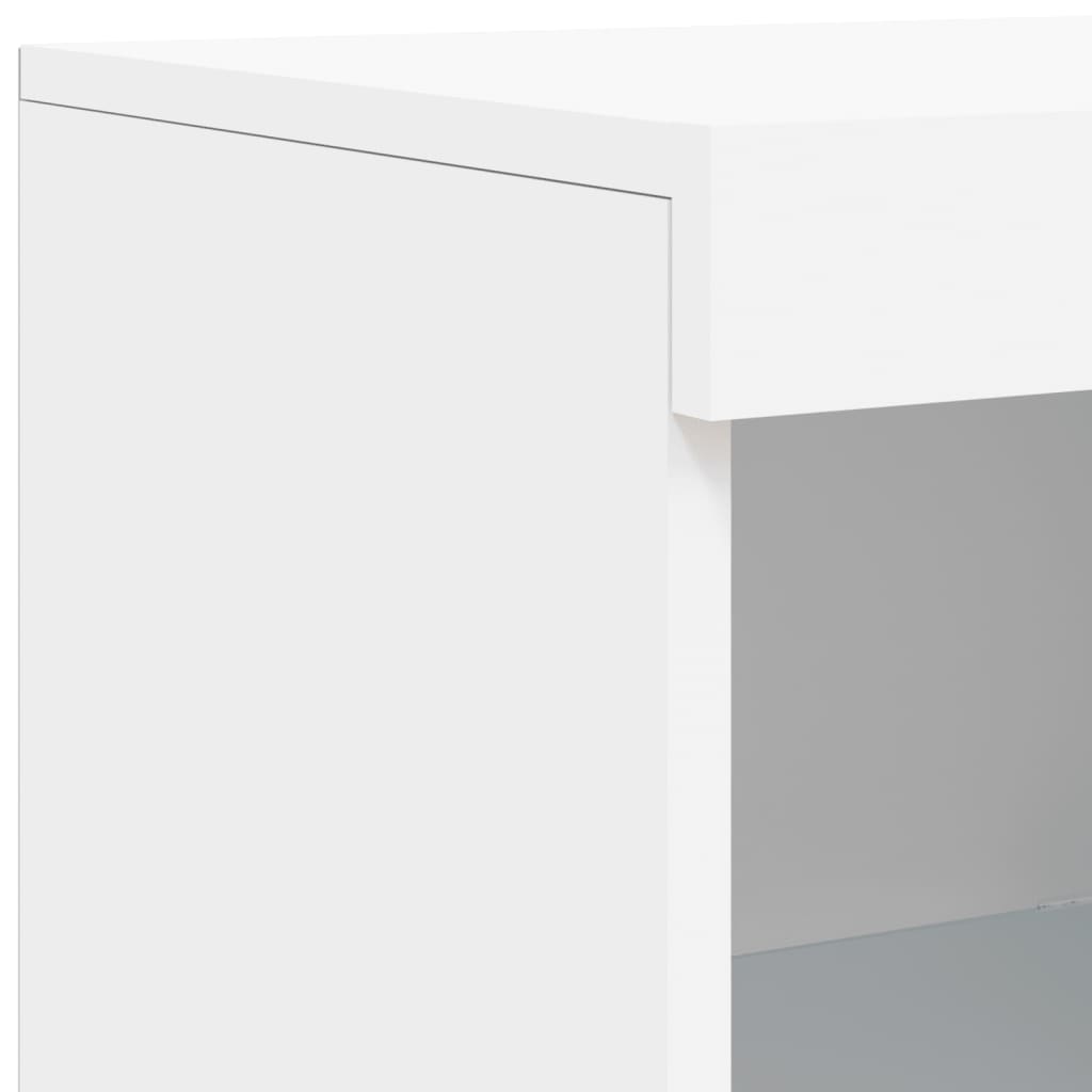 Komode s LED svjetlima 3 kom bijele od konstruiranog drva