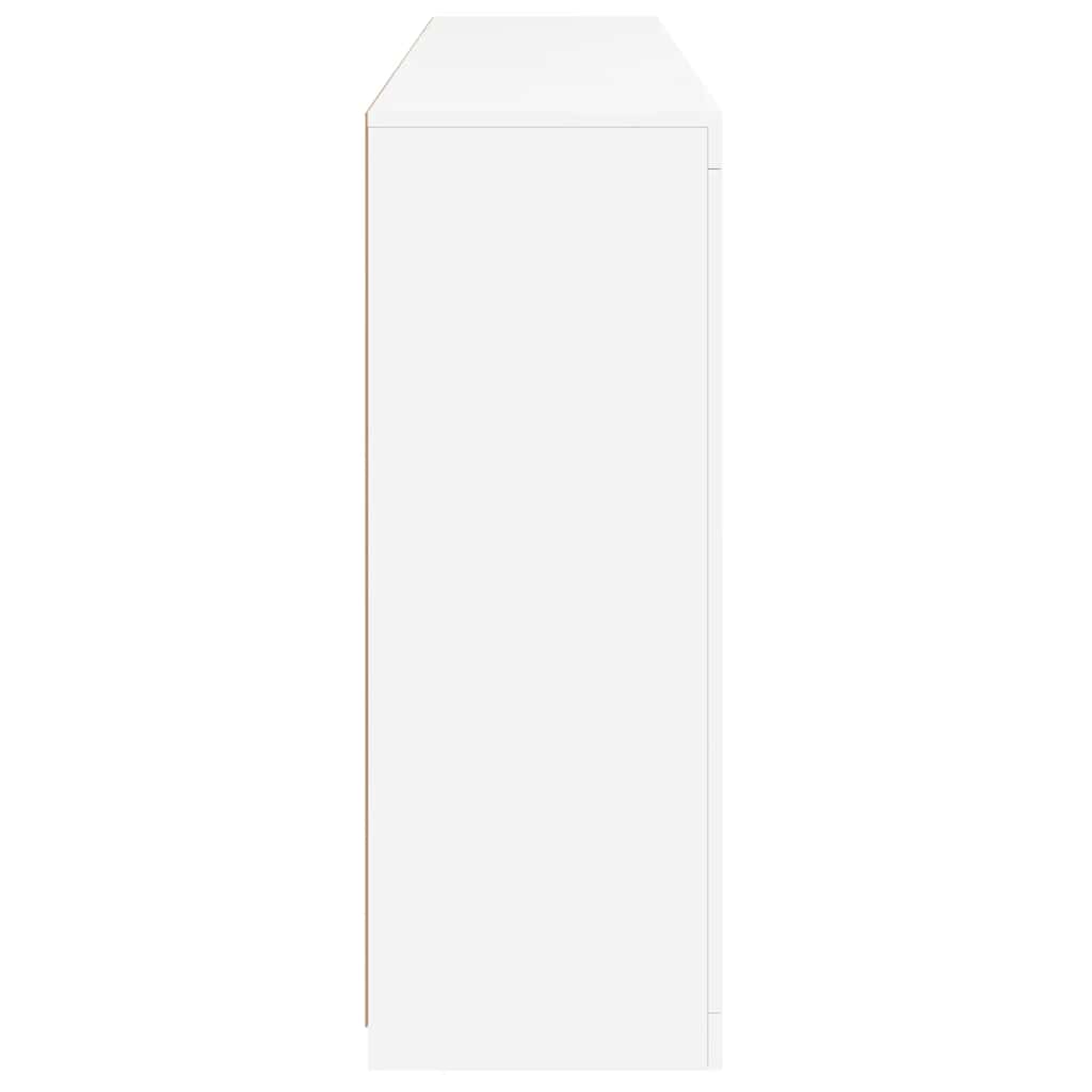 Komode s LED svjetlima 3 kom bijele od konstruiranog drva